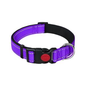 Nylon Reflective Dog Collar Safety Buckle Adjustable No Pull Training Collars Durable Breathable Pet Safety Collar Walking The Dog