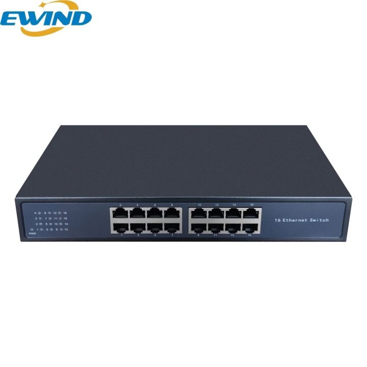 EWIND 16 Port Ethernet Switch 100/1000Mbps Network Switch Full-Duplex ...