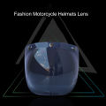 Motorcycle Anti-UV Anti-Scratch Helmets Lens Retro Bubble Visor Wind Shield Lens Un-iversal for Standard 3-Snap Open Face Helmets. 