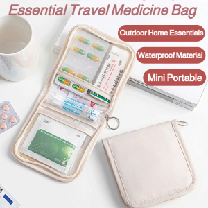 Portable Medicine Storage Bag Outdoor Travel First Aid Kit Medical Bag Home Fabric Medicine Box Waterproof Emergency