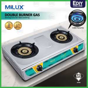 【 SIRIM 】 Milux MSS-1100 Double Burner LPG Gas Stove Strong Flame Stainless Steel Table Top DAPUR GAS MASAK 煤气炉 HOMELUX BUTTERFLY KHIND