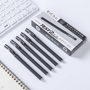 FSPN07 Pena 1 Lusin Pulpen Gel Hitam 0.5mm Isi 12 Pcs Pena Gel Standard Tinta Halus