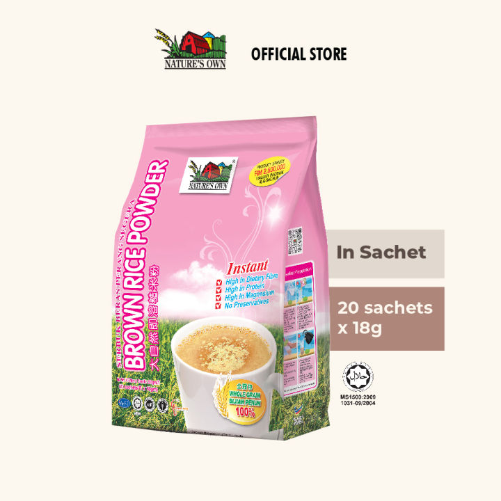 Nature’s Own® Instant Brown Rice Powder (1 pack x 20 Sachets x 18g