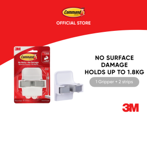 3M™ Command™ Broom Grippers 17007 No Surface Damage Holds up to 1.8Kg 1 pc/pack For oragnize broom & mop