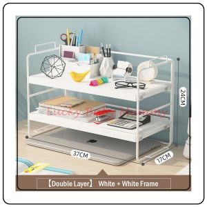 【JJ HOME】Office Desktop Small Shelf Household Table Multi-layer Iron Desk Storage Rack