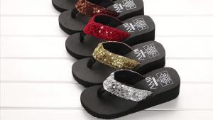 Sequin Fabric Summer Slippers Platform Sandals Beach Non-Slip WomenS Flip-Flops