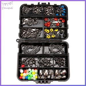 162pcs อุปกรณ์ตกปลา ชุด ตะขอหมุน ประมง Sinker Tackle Box