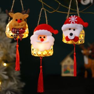 CEMOMEF มือถือแบบมือถือ โคมไฟไม้ไผ่คริสต์มาส ที่แขวนแขวน การเปล่งแสง ตะกร้าไม้ไผ่ขนาดเล็ก เรโทร สไตล์จีนจีน ชุดทำโคมไฟแบบทำมือ การตกแต่งตกแต่ง