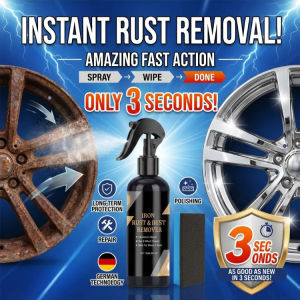 Powerful 3-in-1 Automotive Rust Remover Car Care Spray For Wheels And Rims Gently Cleans Rust Stains Without Damaging The Surface Shine