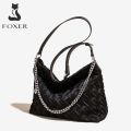 Foxer official store Crossbody bag women's large capacity commuter shoulder bag tote bag. 