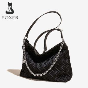 Foxer official store Crossbody bag womens large capacity commuter shoulder bag tote bag