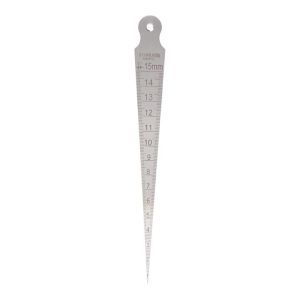 LZD Wedge Feeler Gap gauge Aperture Ruler Taper Ruler 1-15mm Stainless Steel inside Calliper 2PC Set