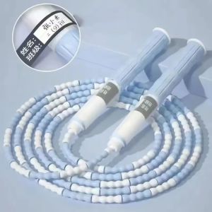 LUMINOU 1Pcs Skill Jumping Jump Rope 2.8M PVC Training Rope Durable Soft Beaded Fitness Gym Rope for Beginners Adult Children
