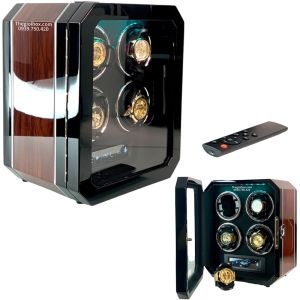 Tủ Hộp ACBOW Xoay Đồng Hồ Cơ 4 Ngăn Có Khóa Vân Tay Điều Khiển Remote + Cảm Ứng - Hộp Xoay Đồng Hồ Chính Hãng - W04FR