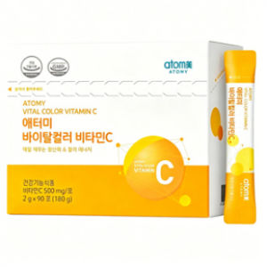 Buy 3 get 1 【Atomy Vitamin C】Atomy Vital Color vitamin C 500mg (2g x 90 sticks) /Ready stock ships within two days