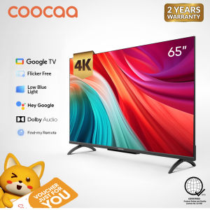 COOCAA 65 Inch 4K Google TV Flicker Free Dolby Audio Voice Control Twinkle Stellar (65Y72+)