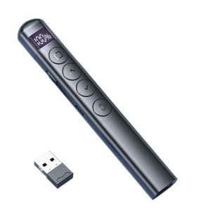 TZD62 Sensitive Control Page Turning Pen USB Connection LCD Display Slide Pointer Convenient Portable Presentation Clicker Projector Use