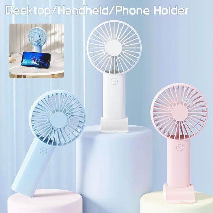 Mini Portable Fans Handheld USB Rechargeable Fan Mini Desktop Air ...