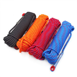 Outdoor 8mm Climbing Rope Rock High Strength Static Survival Emergency Fire Rescue Safety Rope Cord Hiking Accessory Equipment Trailer Rope