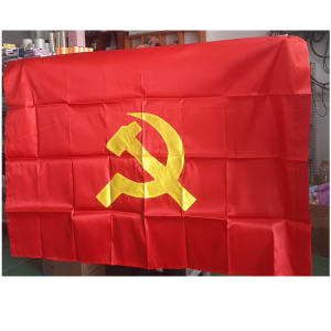 Cờ Đảng/ cờ Búa liềm size 1x15met vải phi lụa