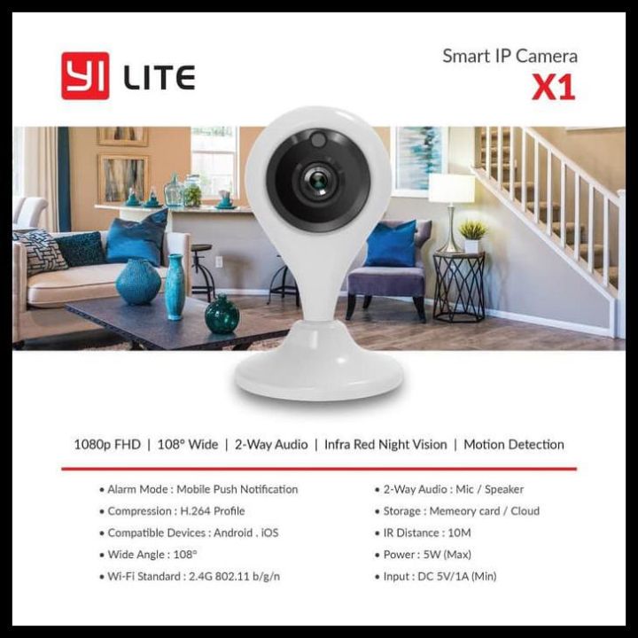 Xiaomi Yi Lite X1 1080P Xiaoyi Smart WiFi CCTV IP Camera
