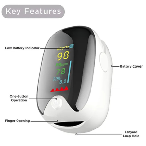 AIQUE Medical Portable Finger Clip Pulse Heart Rate Oximeter Japan Original Prevent Heart Disease