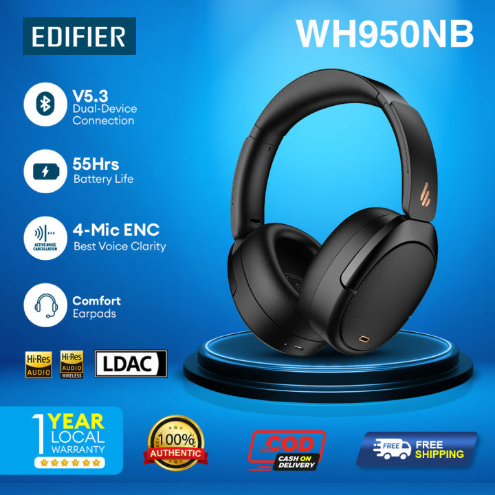 Edifier WH950NB ANC HiRes Wireless Bluetooth Headphones with ENC Mic