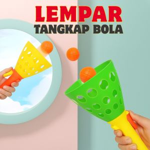 Mainan Olahraga Anak Lempar Tangkap Bola Throw and Catch Ball Game Seru Dimainkan bersama Keluarga Anak Latih Konsentrasi & Fokus