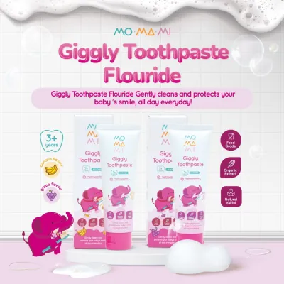MOMAMI GIGGLY TOOTHPASTE (PASTA GIGI ANAK) / GOSOK GIGI / PASTA GIGI BAYI / MOMAMI PASTA GIGI