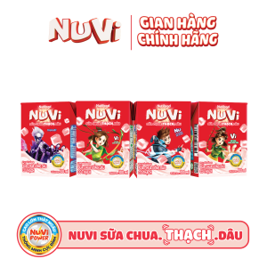 Thùng 48 hộp NuVi Thức uống Sữa Lúa Mạch Cacao/ Sữa Chua Dâu/ Sữa Cam/ Nho/ Đường đen có Thạch  170mL/ 100mL - NUTIFOOD - YOOSOO