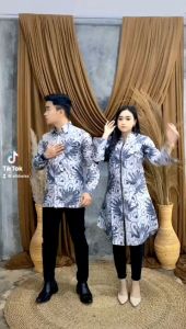 Couple Fashion Batik Modern Anisa Kemeja Tunik Zipper