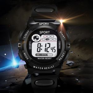 Trẻ em đồng hồ báo thức đồng hồ điện tử thời trang cô gái không thấm nước dạ quang thể thao đa chức năng nữ Đồng hồ cơ