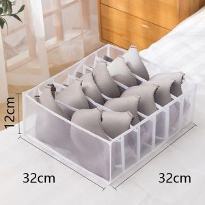 🇲🇾 6/7/11 Slots Dormitory Closet Organizer Socks Home Separated Bra Underwear Storage Box Foldable Drawer Divider 内衣裤收纳盒