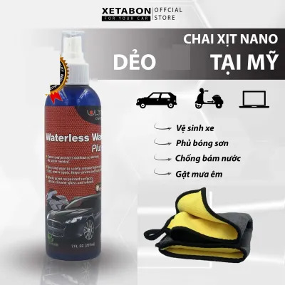 (Chính Hãng) Chai Xịt Nano Dẻo Ultima [650ml/200ml] - Vệ Sinh + Phủ Bóng + Chống Bám Nước Ô Tô Tặng Khăn Chuyên Dụng