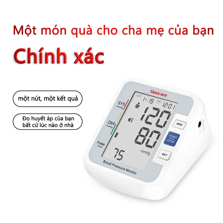 Sinocare Máy Đo Huyết Áp Điện Tử Bắp Tay BA 801 Chính Hãng