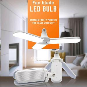 45W 6500K AC170-265V Foldable Fan Blade LED Light Bulb