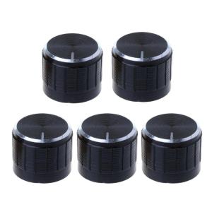 5 Pcs Aluminum Control Potentiometer Knob Volume Control Adjustment Rotary Switch for 6mm/0.24 Diameter Shaft