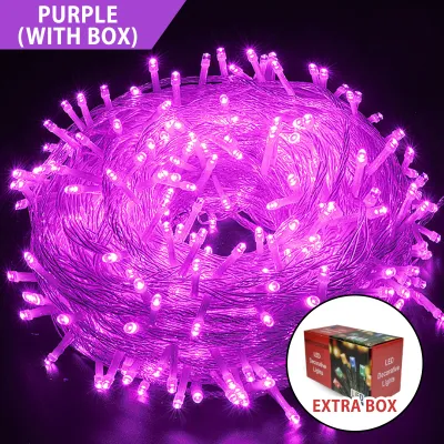 Fairy DIY String Lights 100LED 10M Twinkle Chritsmas Festive Decorative Changing Modes Garland Colorful With AC 2 Pin Plug