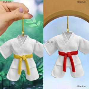 [COD] Biubiuni 2 cái mới Taekwondo trang phục chủ đề phẳng 2D Acrylic Mặt Dây Chuyền Thích hợp cho xe gương chiếu hậu Mặt dây chuyền