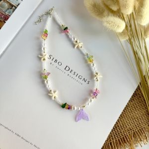 สร้อยคอหินจี้หางปลา สร้อยคอหินปลาดาว [พร้อมส่งในไทย]