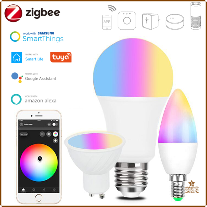 Slimme LED E27 9W instelbaar wit wifi RGB Tuya