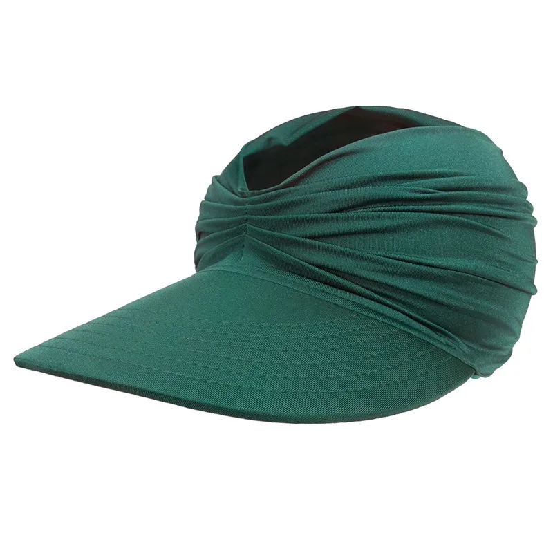 Women's Sun Visor Hats UV Protection Open Top Hats Wide Brim Beach Caps for  Sports Golf Hiking