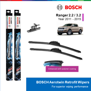 BỘ GẠT MƯA BOSCH AEROTWIN 24" & 16": FORD RANGER 2.2/3.2 ĐỜI XE 2011 ĐẾN 2015