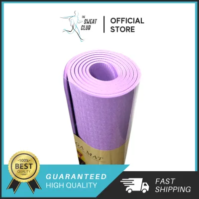 THE SWEAT CLUB 6MM TPE Eco Friendly Thick Anti Slip Non Slip Lightweight Waterproof High Density Yoga Mat Pilates Budget Friendly High Quality Mat Workout Home Mat Sports Outdoor Fitness Accessory All Purpose Mat