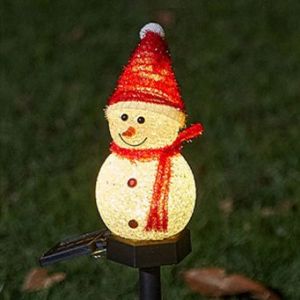 Đèn sân vườn năng lượng mặt trời trang trí Giáng sinh ngoài trời Đèn cảnh quan sân vườn Đèn sân vườn hình người tuyết Giáng sinh