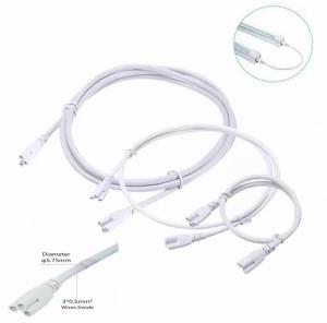 30/50/100/150/200cm White T5 T8 Tube Connector Cable Wire Cord For Integrated LED Fluorescent Light Lamp