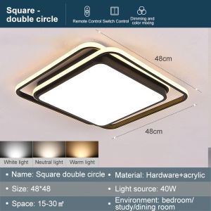 Ceiling light High-brightness LED living room ceiling light White light/warm light/warm white light lampu siling light led light Romantic and warm senior sense of home use Simple modern atmosphere living room lamp