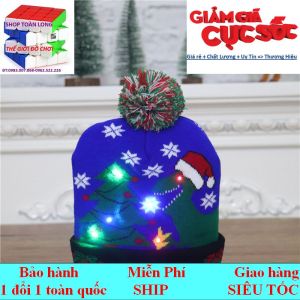 Mũ len dạ quang phát sáng có đèn led mũ mùa đông.