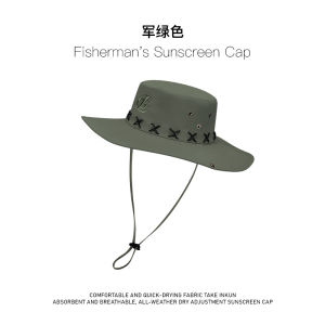 New Summer Outdoor Hat for Men UV Protection Fishing Hiking Hat Waterproof Sunshade Sunscreen Fisherman Hat Cross-Border