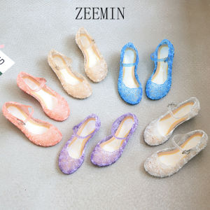 ZEEMIN Cross-border summer frozen Moana Girls Princess Shoes Cinderella Crystal Shoes Kids High Sandals